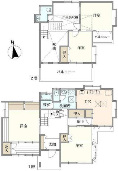 坂戸駅 徒歩12分 構造:木造土地面積:169.93平米 ( 51.4坪 ) 建物面積:116.5平米 ( 35.24坪 )