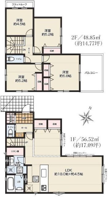 一本松駅 徒歩2分 構造:木造土地面積:136.22平米 ( 41.2坪 ) 建物面積:105.37平米 ( 31.87坪 )