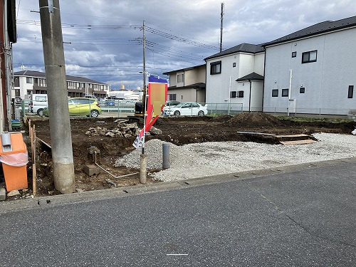 建物建築前