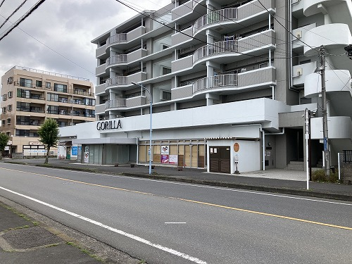 マンション外観と接道